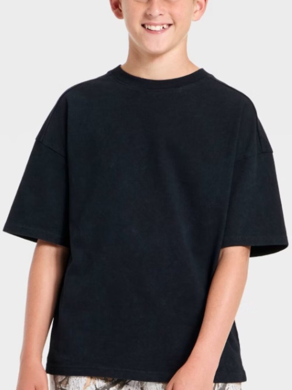Boys' Heavyweight Short Sleeve T-Shirt - art class™ Black L